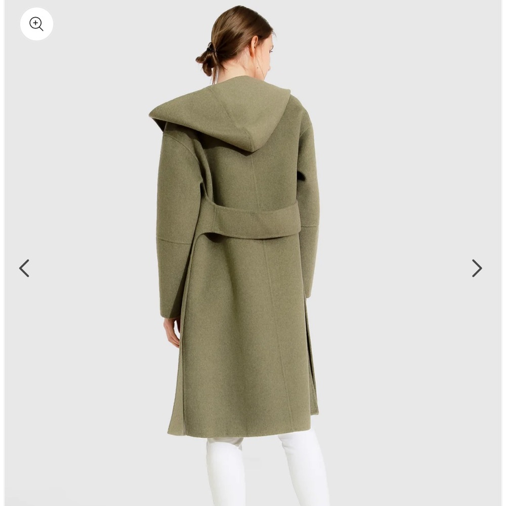 BELLE & BLOOM Walk this Way Deep Green Hooded Wool Blend Winter Coat